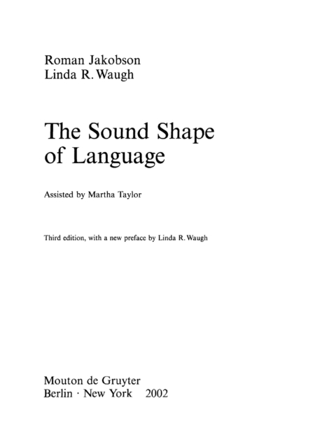 Cover image for book The Sound Shape of Language