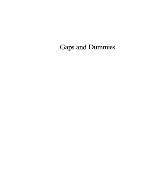 Cover image for book Gaps and Dummies