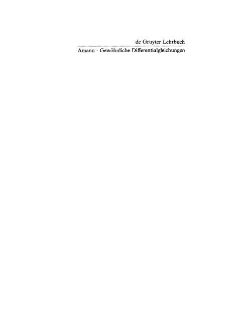 Cover image for book Gewöhnliche Differentialgleichungen