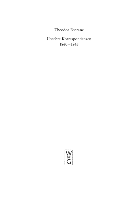 Cover image for book Unechte Korrespondenzen