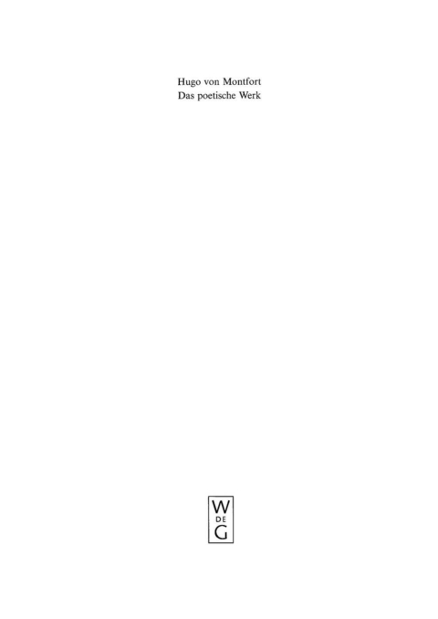 Cover image for book Das poetische Werk