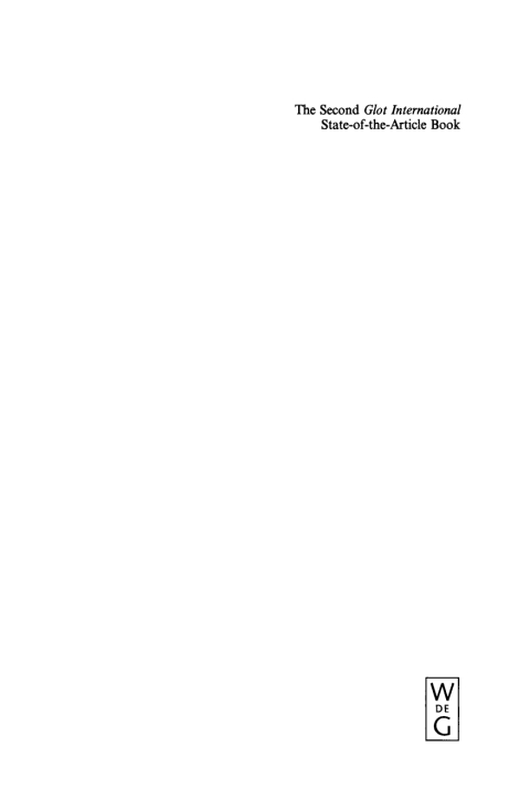 Cover image for book The Second Glot International State-of-the-Article Book