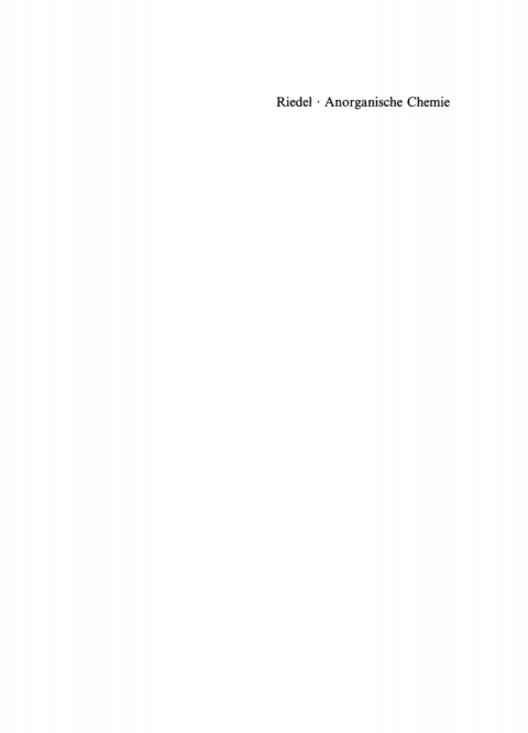 Cover image for book Anorganische Chemie