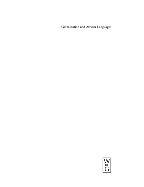 Cover image for book Globalisation and African Languages