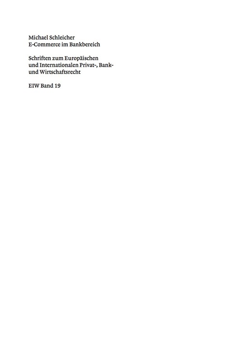 Cover image for book E-Commerce im Bankbereich