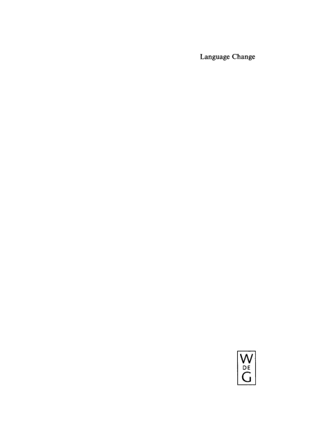 Cover image for book Language Change