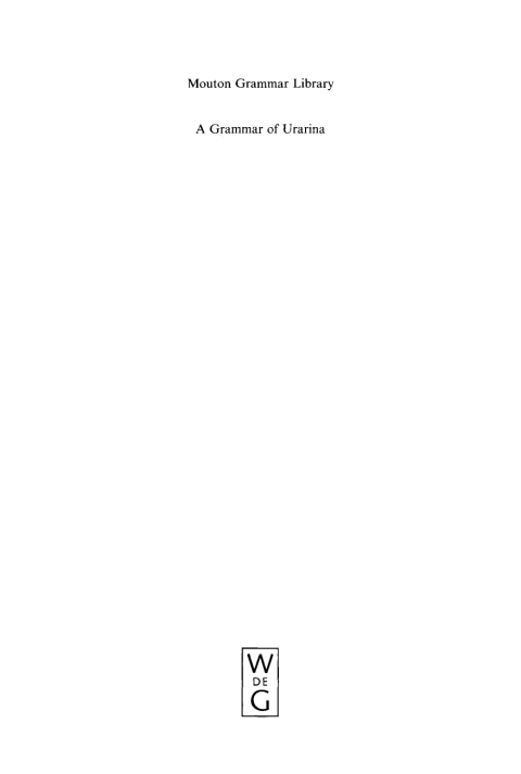 Cover image for book A Grammar of Urarina