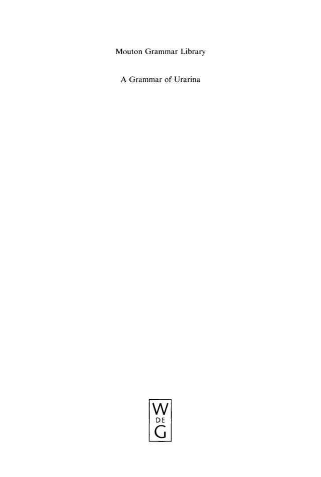 A Grammar of Urarina