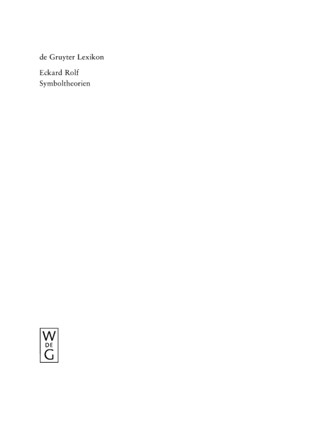 Cover image for book Symboltheorien