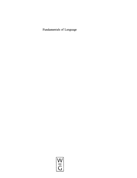 Cover image for book Fundamentals of Language