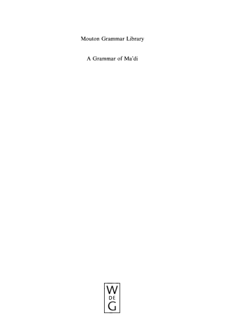 A Grammar of Ma'di