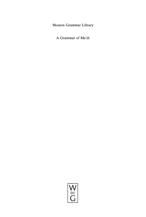 Cover image for book A Grammar of Ma'di