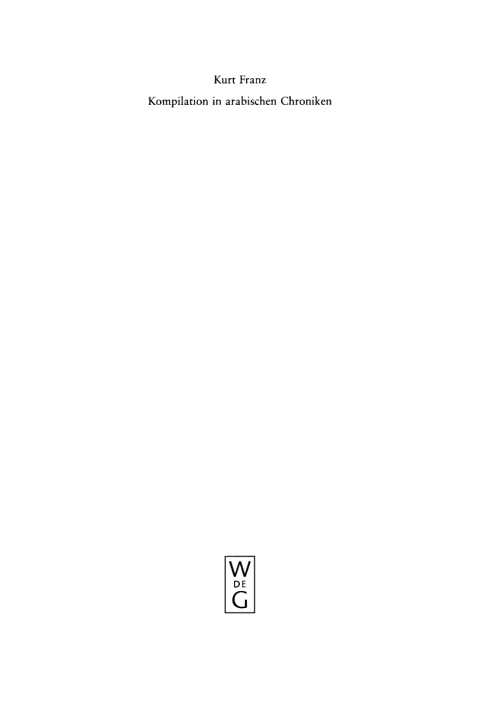 Cover image for book Kompilation in arabischen Chroniken