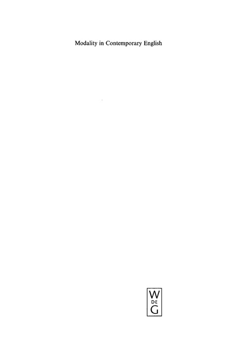 Cover image for book Modality in Contemporary English