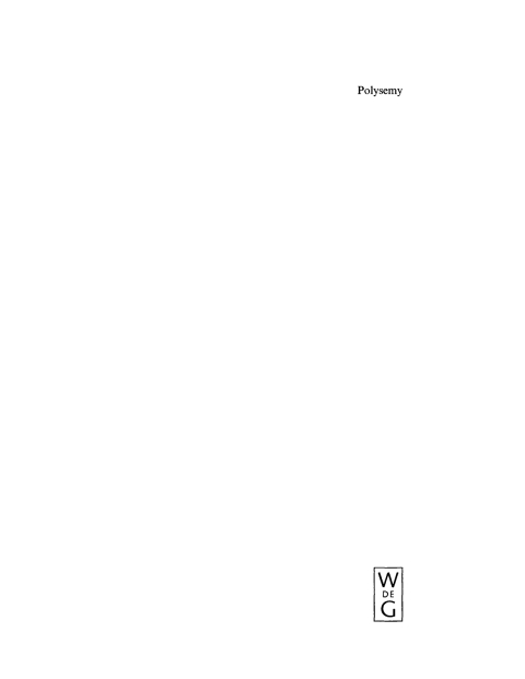 Cover image for book Polysemy