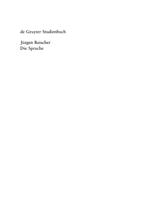Cover image for book Die Sprache