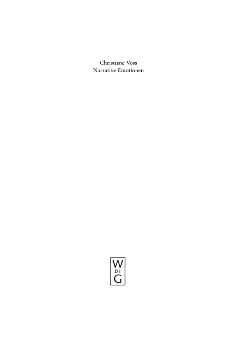 Cover image for book Narrative Emotionen