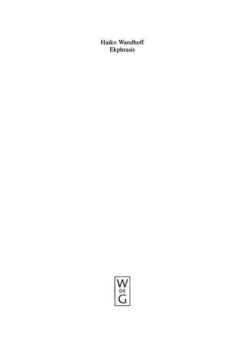 Cover image for book Ekphrasis