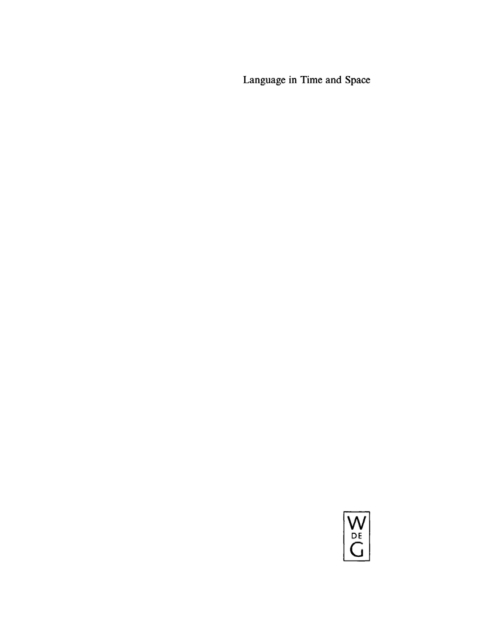 Cover image for book Language in Time and Space
