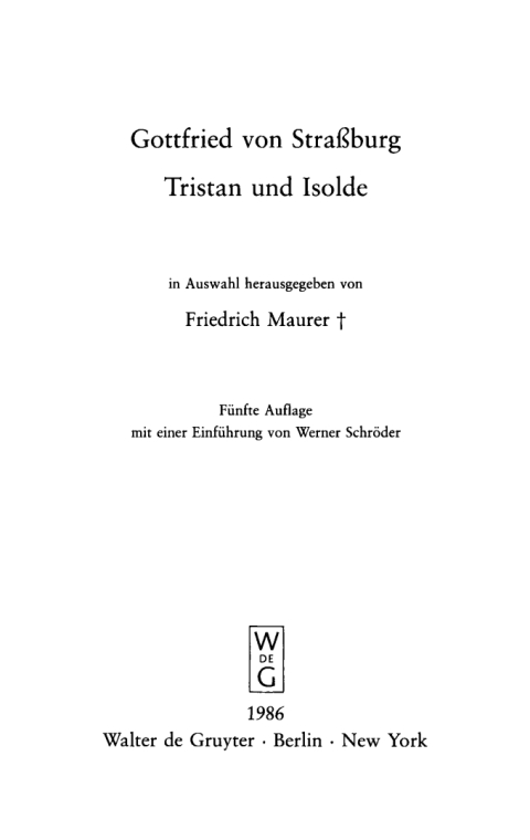 Cover image for book Tristan und Isolde
