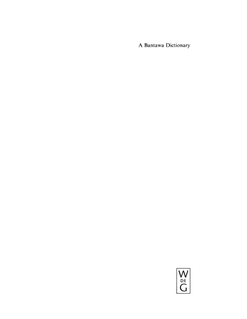 Cover image for book A Bantawa Dictionary