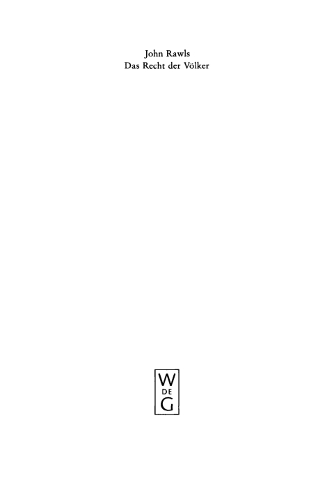 Cover image for book Das Recht der Völker
