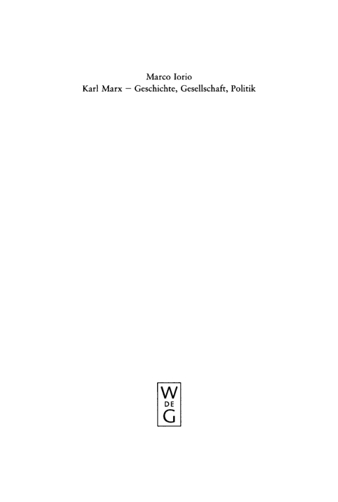 Cover image for book Karl Marx - Geschichte, Gesellschaft, Politik