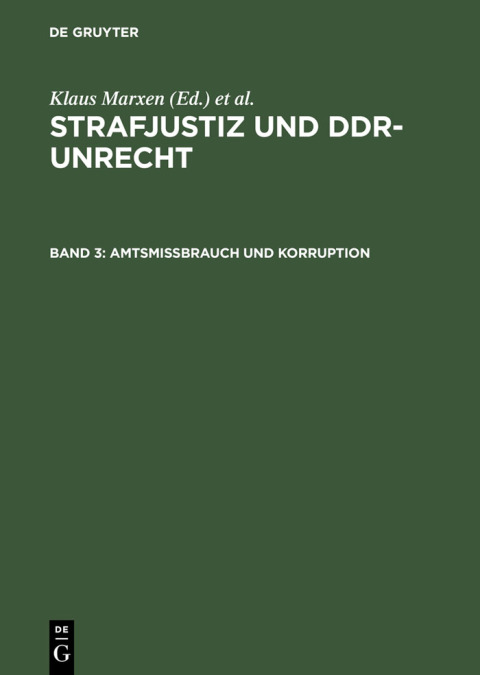 Cover image for book Amtsmissbrauch und Korruption