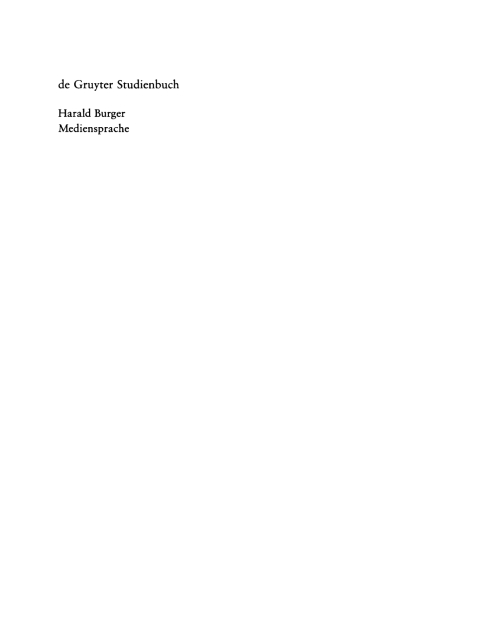 Cover image for book Mediensprache