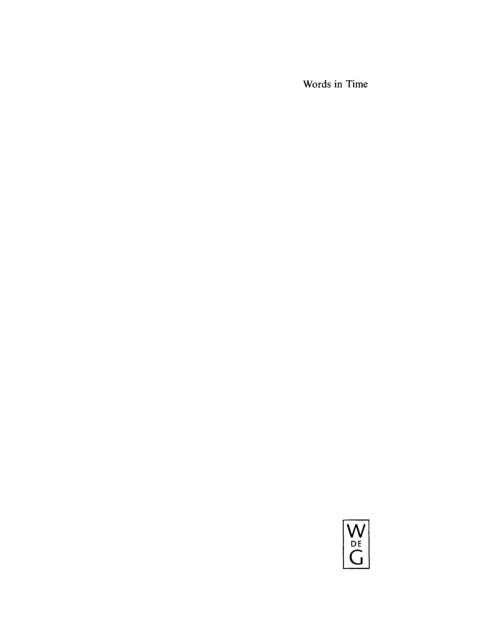 Cover image for book Words in Time
