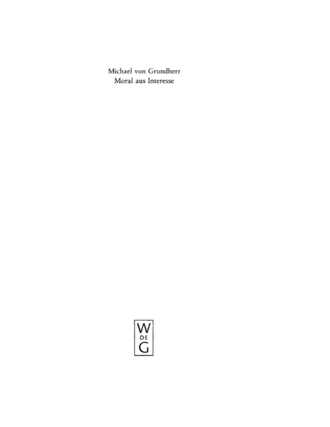 Cover image for book Moral aus Interesse