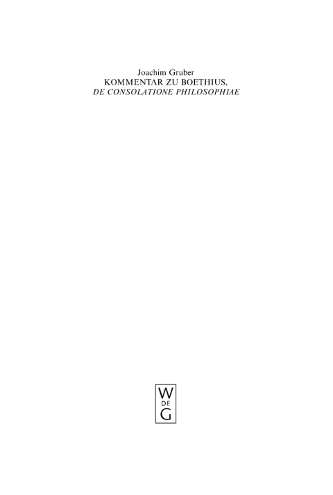 Cover image for book Kommentar zu Boethius, 'De consolatione philosophiae'