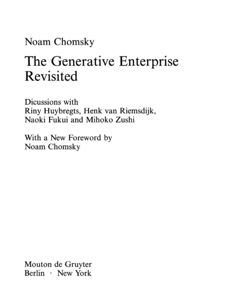 Cover image for book The Generative Enterprise Revisited