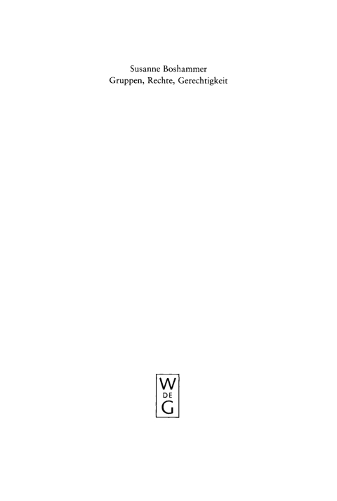 Cover image for book Gruppen, Recht, Gerechtigkeit