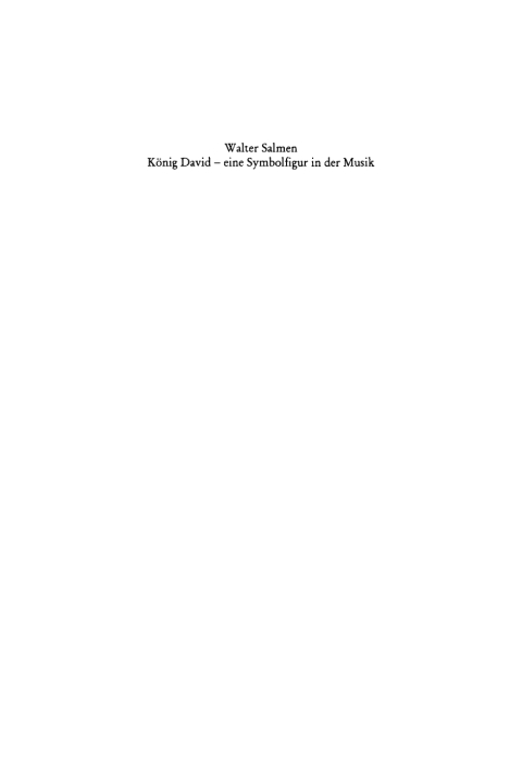 Cover image for book König David – Eine Symbolfigur in der Musik
