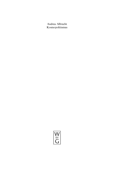 Cover image for book Kosmopolitismus