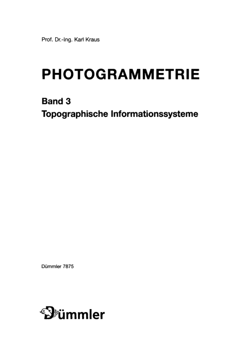 Cover image for book Topographische Informationssysteme