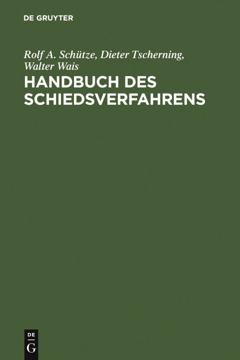 Cover image for book Handbuch des Schiedsverfahrens