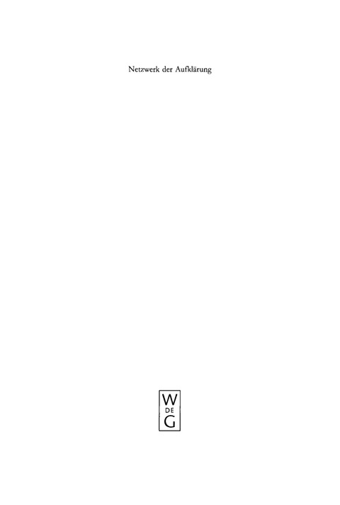 Cover image for book Netzwerk der Aufklärung