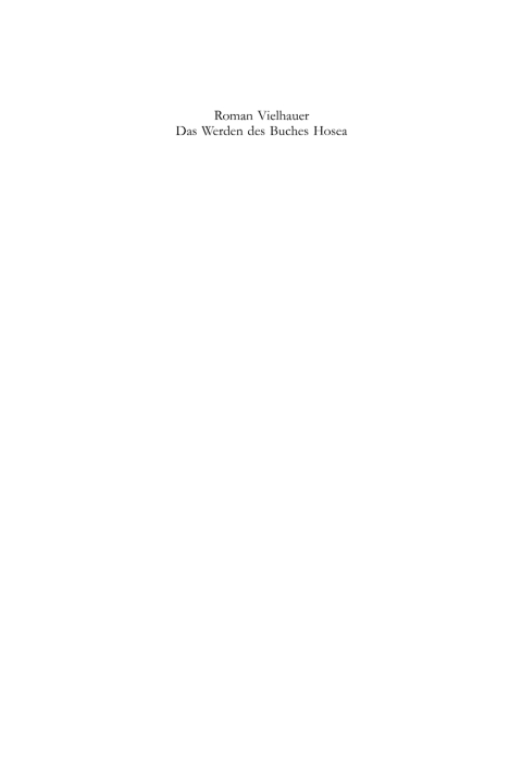 Cover image for book Das Werden des Buches Hosea