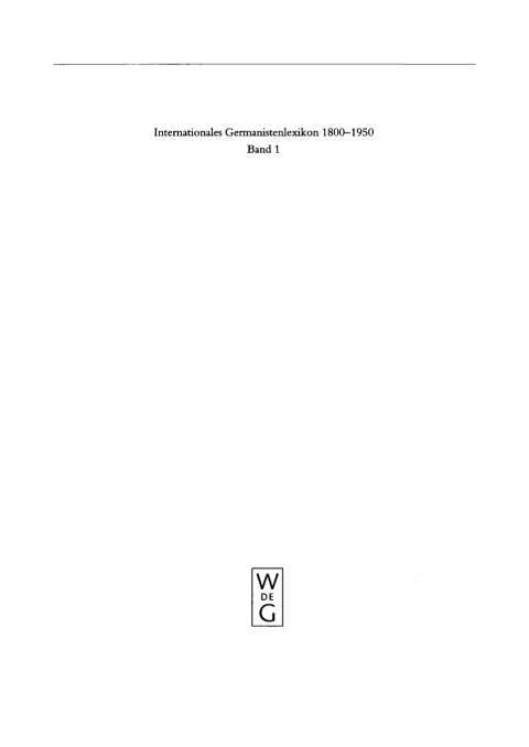 Cover image for book Internationales Germanistenlexikon 1800-1950