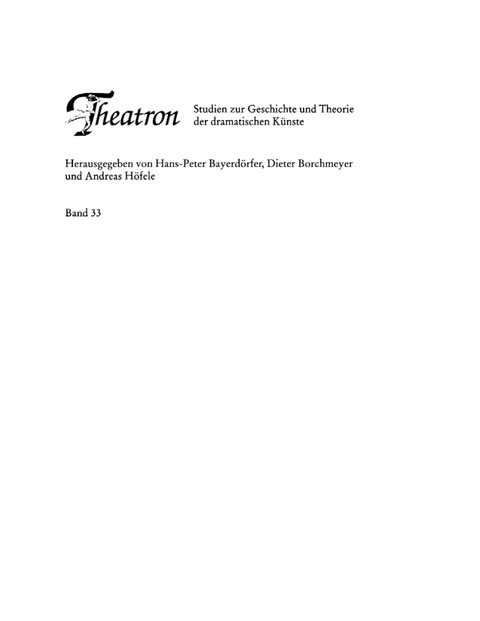 Cover image for book New Approaches to Theatre Studies and Performance Analysis