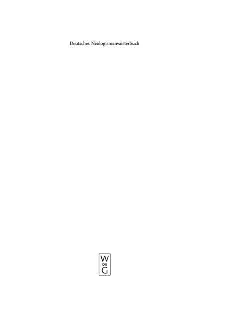 Cover image for book Deutsches Neologismenwörterbuch