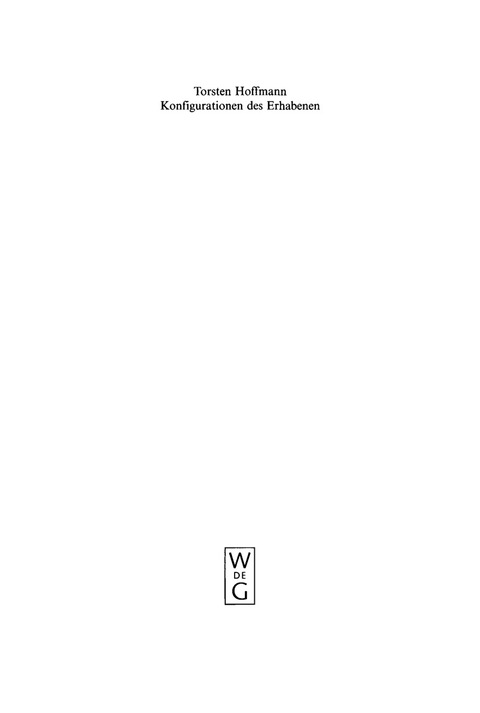 Cover image for book Konfigurationen des Erhabenen