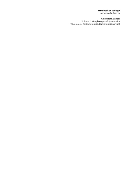 Cover image for book Morphology and Systematics (Elateroidea, Bostrichiformia, Cucujiformia partim)