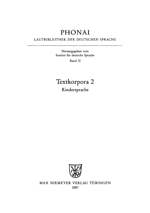 Cover image for book Textkorpora 2