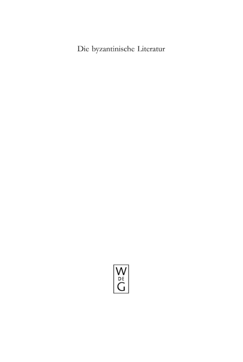 Cover image for book Die byzantinische Literatur