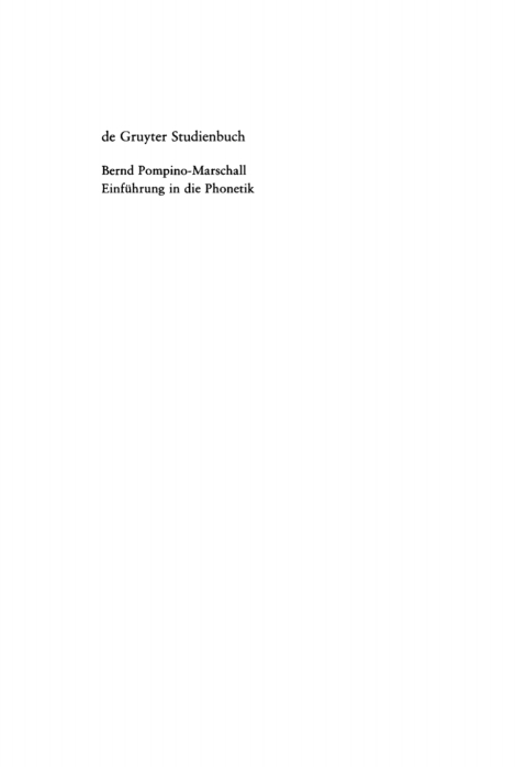 Cover image for book Einführung in die Phonetik