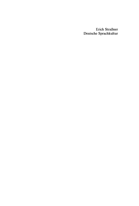Cover image for book Deutsche Sprachkultur
