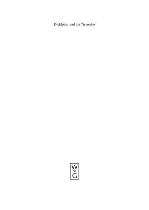 Cover image for book Diokletian und die Tetrarchie